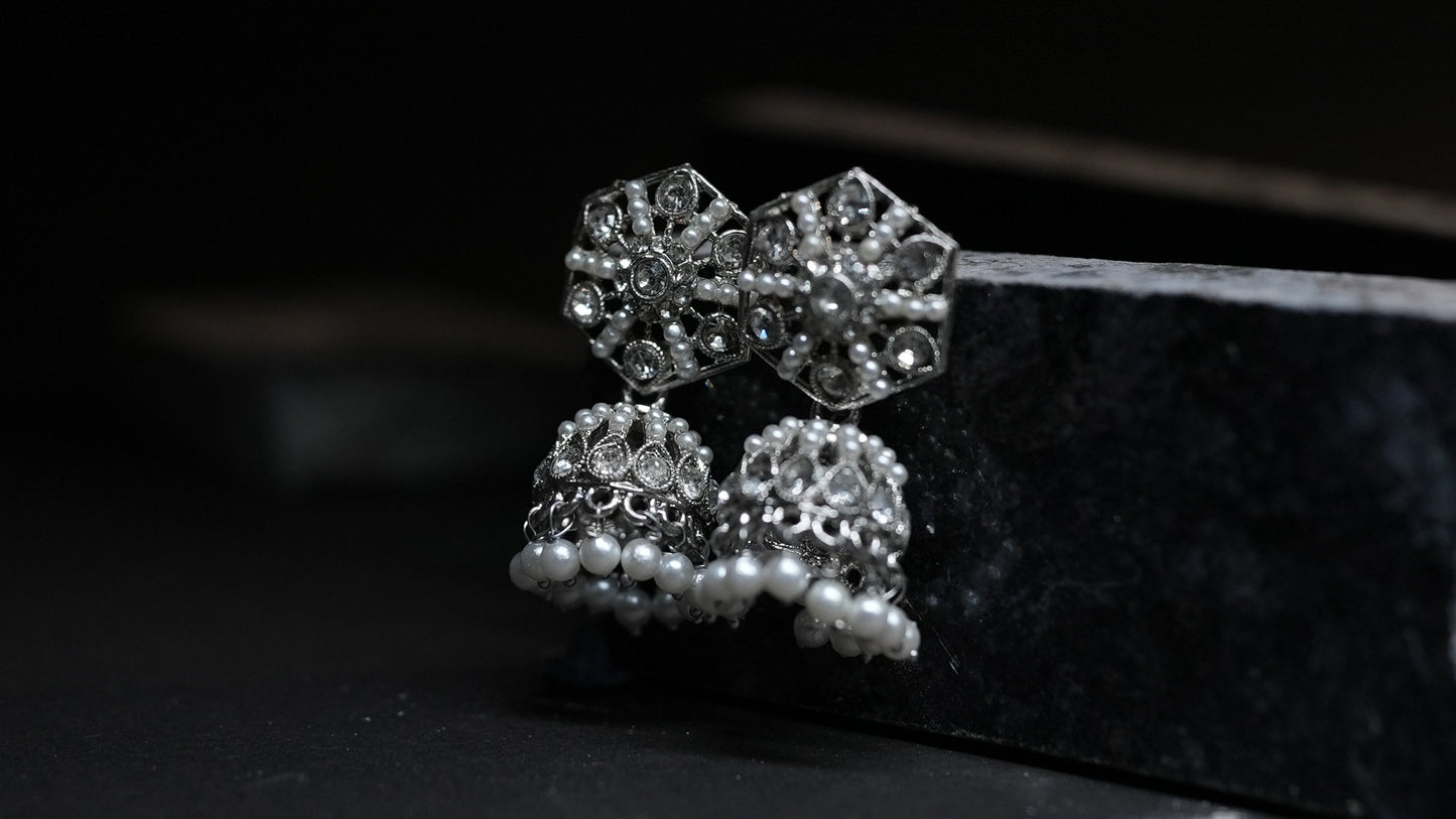 Silver Jhumka