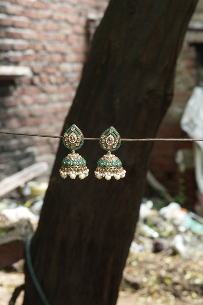 Meher Emerald Kundan Jhumka
