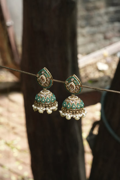 Meher Emerald Kundan Jhumka