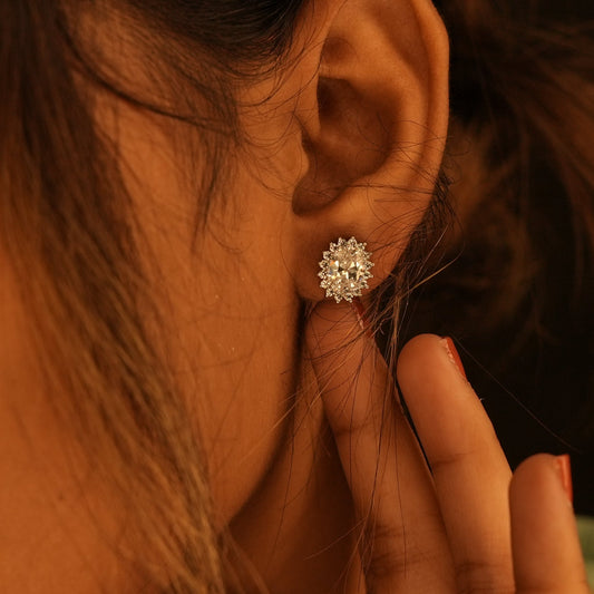 Radiant Floral Cluster Stud Earrings
