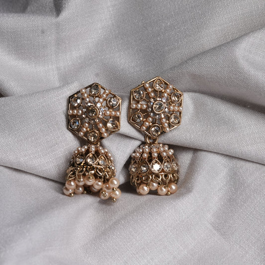 Vintage Radiance Kundan Jhumka
